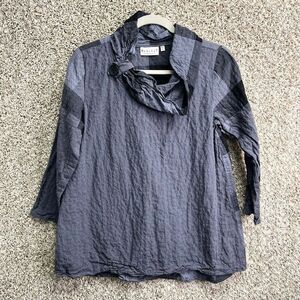Habitat Top Women’s XS Blue Plaid 3/4 Sleeve